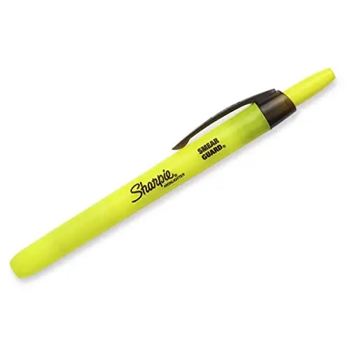SHARPIE Retractable Highlighters, Chisel Tip, Fluorescent Yellow, 12 Count (Pack of 12) - SHARPIE (1)