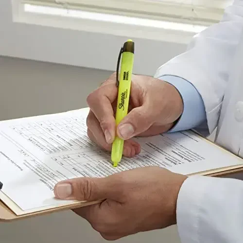 SHARPIE Retractable Highlighters, Chisel Tip, Fluorescent Yellow, 12 Count (Pack of 12) - 4