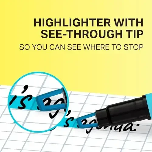 Sharpie Highlighter Clear View Highlighter with See-Through Chisel Tip Stick Assorted 12 Count - SHARPIE (1)