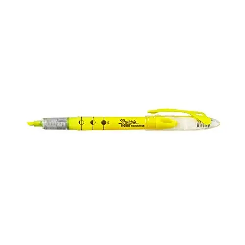 SHARPIE Liquid Highlighters, Chisel Tip, Fluorescent Yellow, 12 Count (Pack of 12) - 5