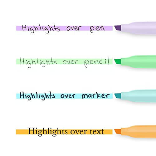 Sharpie Pocket Highlighters, Mild Pastel Colors, Assorted, Chisel Tip, 12 Count - 6