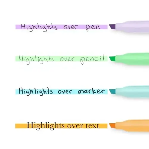 Sharpie Pocket Highlighters, Mild Pastel Colors, Assorted, Chisel Tip, 12 Count - School, Home, and Office Use, Teacher Supplies (Pack of 12) 