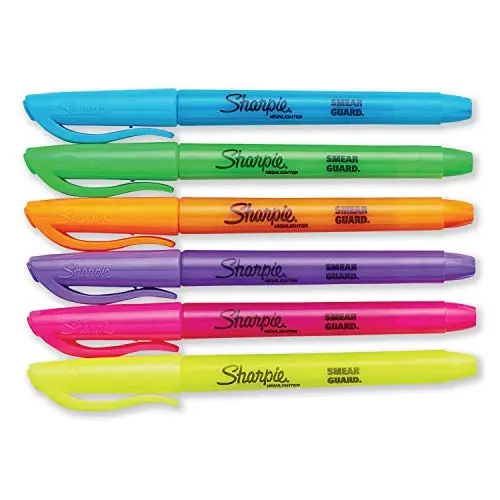 Sharpie Pocket Highlighters Chisel Tip Highlighter Marker Set Office Supplies And Classroom Supplies Assorted Colors 24 Count - 2