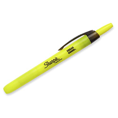 SHARPIE Retractable Highlighters, Chisel Tip, Fluorescent Yellow, 12 Count - 2