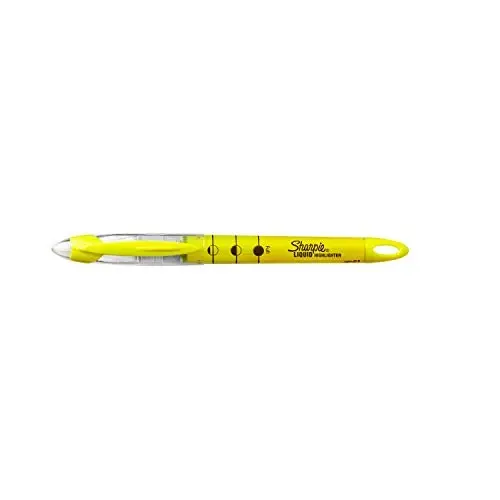 SHARPIE Sıvı Fosforlu Kalemler, Kesik Uçlu, Floresan Sarı, 12 Adet (12'li Paket) - SHARPIE (1)
