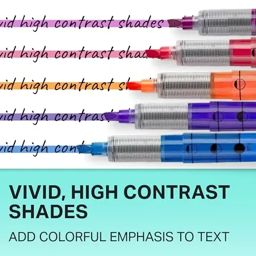 SHARPIE Sıvı Vurgulayıcılar, İnce Uçlu, Floresan Sarı, 12'li Paket - 5