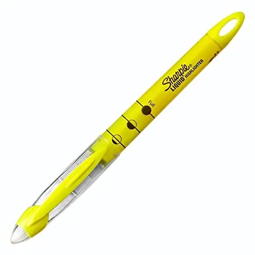 SHARPIE suyuq markerlari, qirqimli uchli, fluorescent sariq, 12 dona - 6