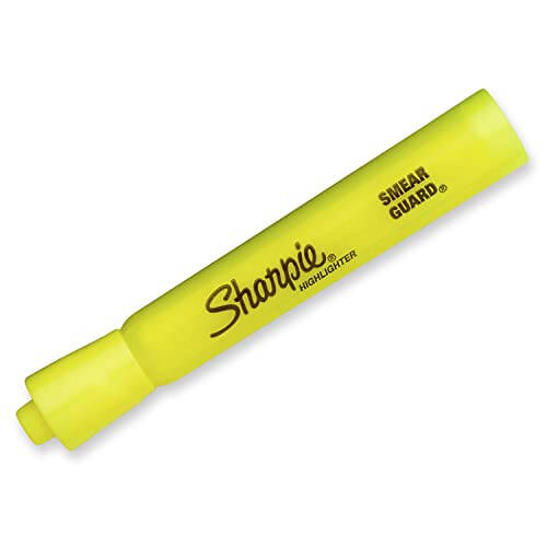 Sharpie Tank Highlighters, Chisel Tip, Fluorescent Yellow, 12 Count - 2