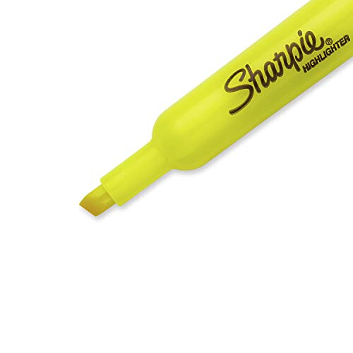 Sharpie Tank Highlighters, Chisel Tip, Fluorescent Yellow, 12 Count - 3