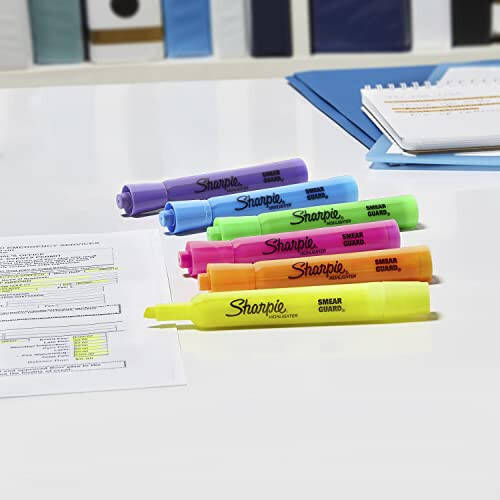 Sharpie Tank Highlighters, Chisel Tip, Fluorescent Yellow, 12 Count - 6