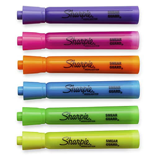 Sharpie Tank Kalem Vurgulayıcıları, Floresan ve Pastel Kalem Vurgulayıcıları, Kesik Uçlu Vurgulayıcı İşaretleyici Seti, Öğretmen ve Ofis Malzemeleri, Okul Malzemeleri, Çeşitli Renk, Uygun Fiyatlı Paket, 36 Adet - 2