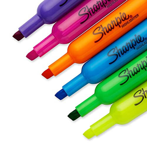 Sharpie Tank Kalem Vurgulayıcıları, Floresan ve Pastel Kalem Vurgulayıcıları, Kesik Uçlu Vurgulayıcı İşaretleyici Seti, Öğretmen ve Ofis Malzemeleri, Okul Malzemeleri, Çeşitli Renk, Uygun Fiyatlı Paket, 36 Adet - 3