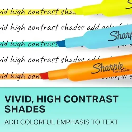Sharpie Tank Style Highlighters Chisel Tip Fluorescent Highlighter Marker Set Office And Teacher Supplies Assorted 12 Count (Pack of 6) - 4