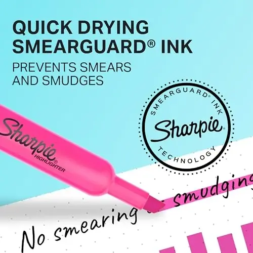 Sharpie Tank Highlighters, Chisel Tip, Assorted Fluorescent, Six Assorted Colors, 12 Count - Back to School, Office, Teacher Supplies - 2