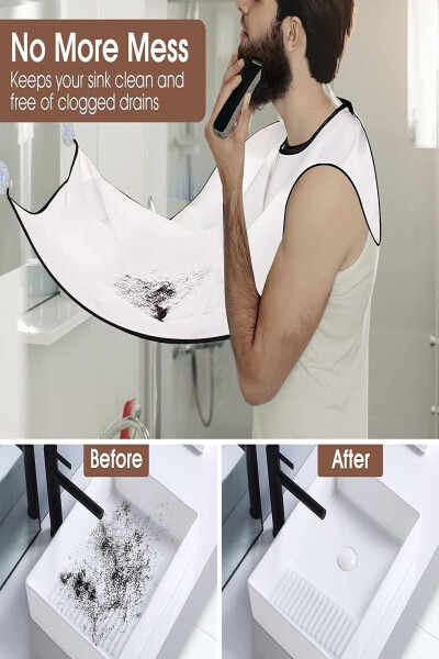 Shaving Apron Hair Beard Cutting Travel Size Shaving Apron Shaving Cover Barber Apron - 10