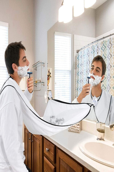 Shaving Apron Hair Beard Cutting Travel Size Shaving Apron Shaving Cover Barber Apron - 11