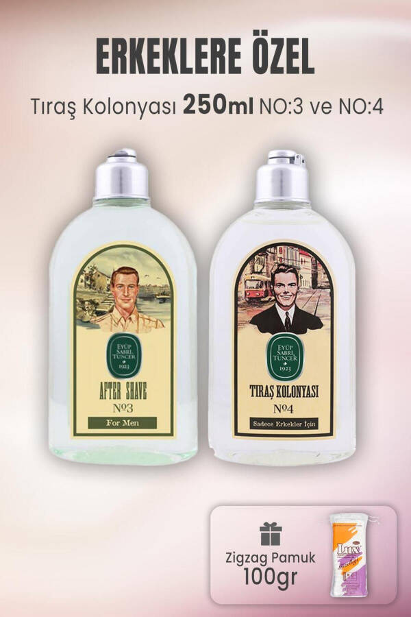 Shaving Cologne No: 3, No: 4 And Zigzag Cotton 100 gr - 1