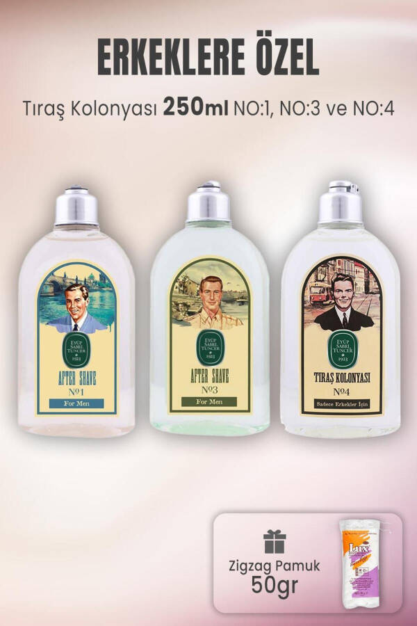 Shaving Cologne Set 1-3-4 and Zigzag Cotton 50 gr - 1