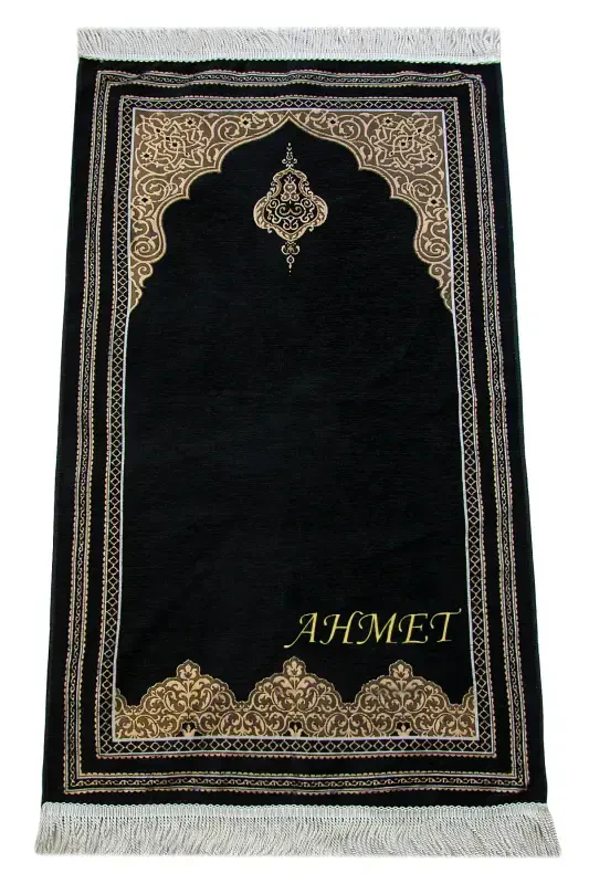 Shaxsiy kashtado'zlikli shenilli sovg'a Ismli joynamoz to'plami Qora-Qora - 2