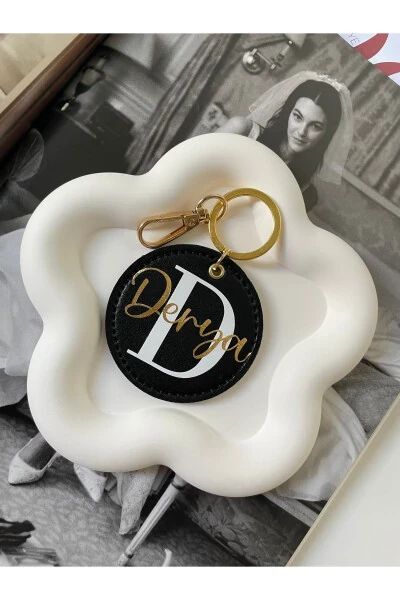 Shaxsiylashtirilgan Ismli Haqiqiy Teri Qora Rangli Kalitlik - Modazone