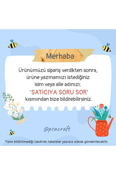 Shaxsiylashtirilgan sovg'a kalit uzatgichi devor bezagi Ismga maxsus sovg'a - GENEL MARKALAR (1)