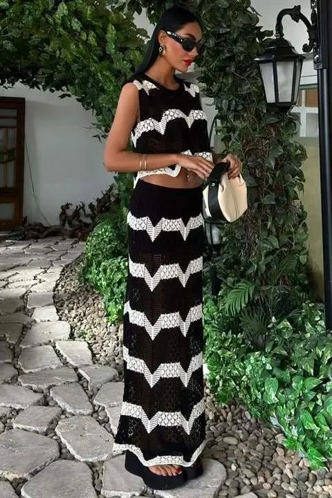 Shayna Ajurlu Crop Takım 9825 - BÜYÜKBEDENIZ