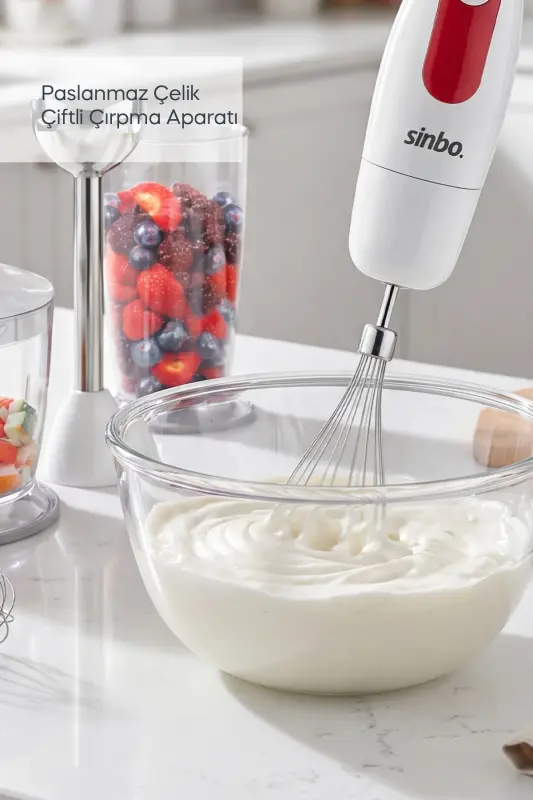 SHB 3100S El Blender Seti, Çırpıcı, Doğrayıcı Hazne ve Ölçü Kabı - SIYAH - 3