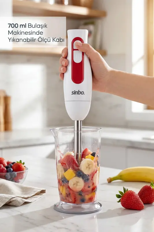 SHB 3100S El Blender Seti, Çırpıcı, Doğrayıcı Hazne ve Ölçü Kabı - SIYAH - 4
