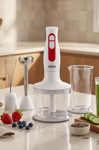 SHB 3100S El Blender Seti, Çırpıcı, Doğrayıcı Hazne ve Ölçü Kabı - SIYAH - 7