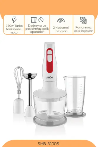 SHB-3100S Hand Blender Set - 6