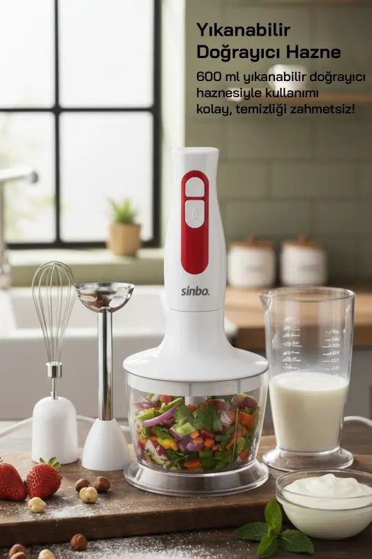 SHB-3100S Qo'l Blender To'plami - 4