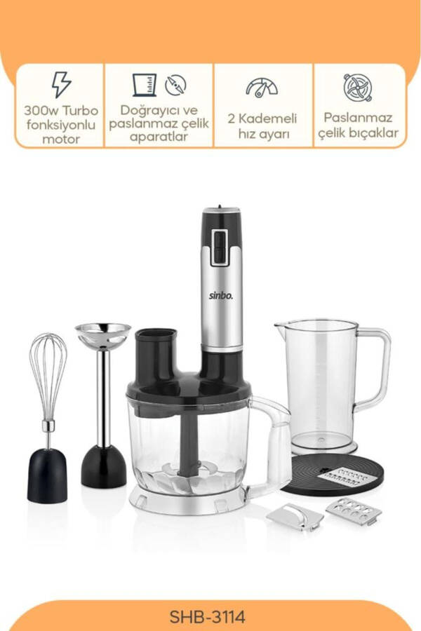 SHB-3114 5-Function Hand Blender Set - 1