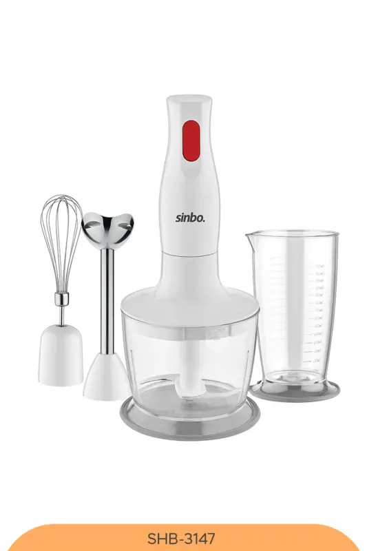 SHB-3147 3-Function Hand Blender Set - White / 400 Watt - 4