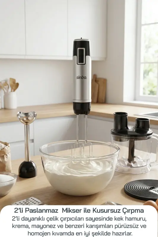 SHB-3186 5 Funktsiyali Qo'l Blender To'plami - 3