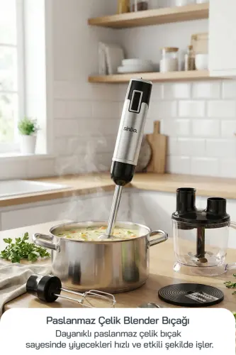 SHB-3186 5 Funktsiyali Qo'l Blender To'plami - 4