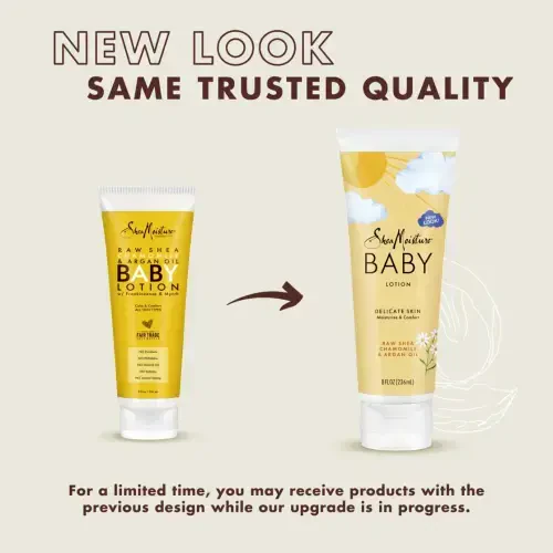 Shea Moisture Raw Shea Chamomile & Argan Oil Baby Lotion for Dry Skin, 8 oz - 3