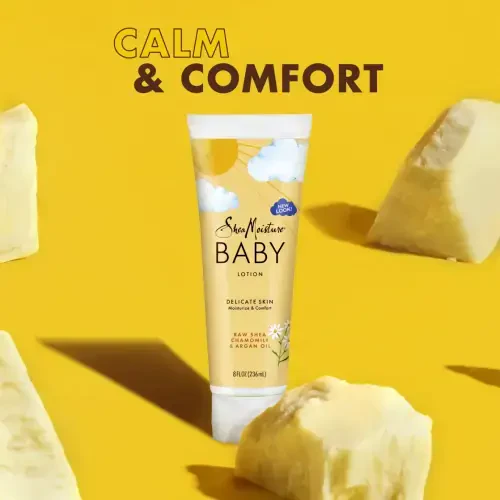 Shea Moisture Raw Shea Chamomile & Argan Oil Baby Lotion for Dry Skin, 8 oz - 7