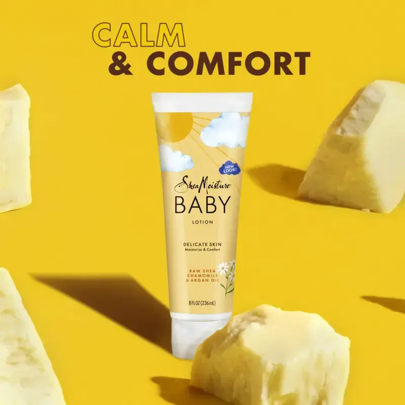 Shea Moisture Raw Shea Chamomile & Argan Oil Baby Lotion for Dry Skin, 8 oz - 7