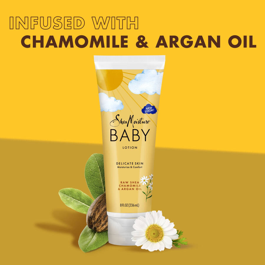 Shea Moisture Raw Shea Chamomile & Argan Oil Baby Lotion for Dry Skin, 8 oz - 6