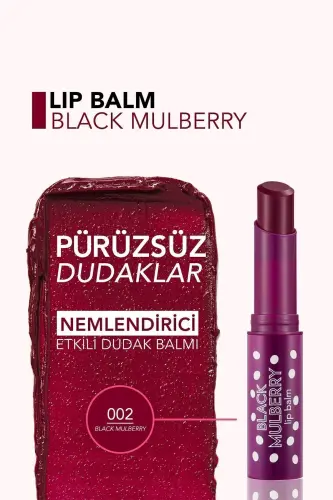 Shea va kakao yog'i qo'shilgan rangli lab balm (QORA SMORODINA) - Lip Balm - 002 - 8690604555376 - 7