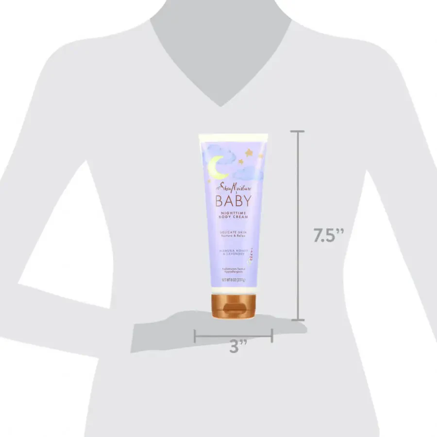 SheaMoisture Baby Nighttime Body Cream Manuka Honey & Lavender, 8 oz- - 7