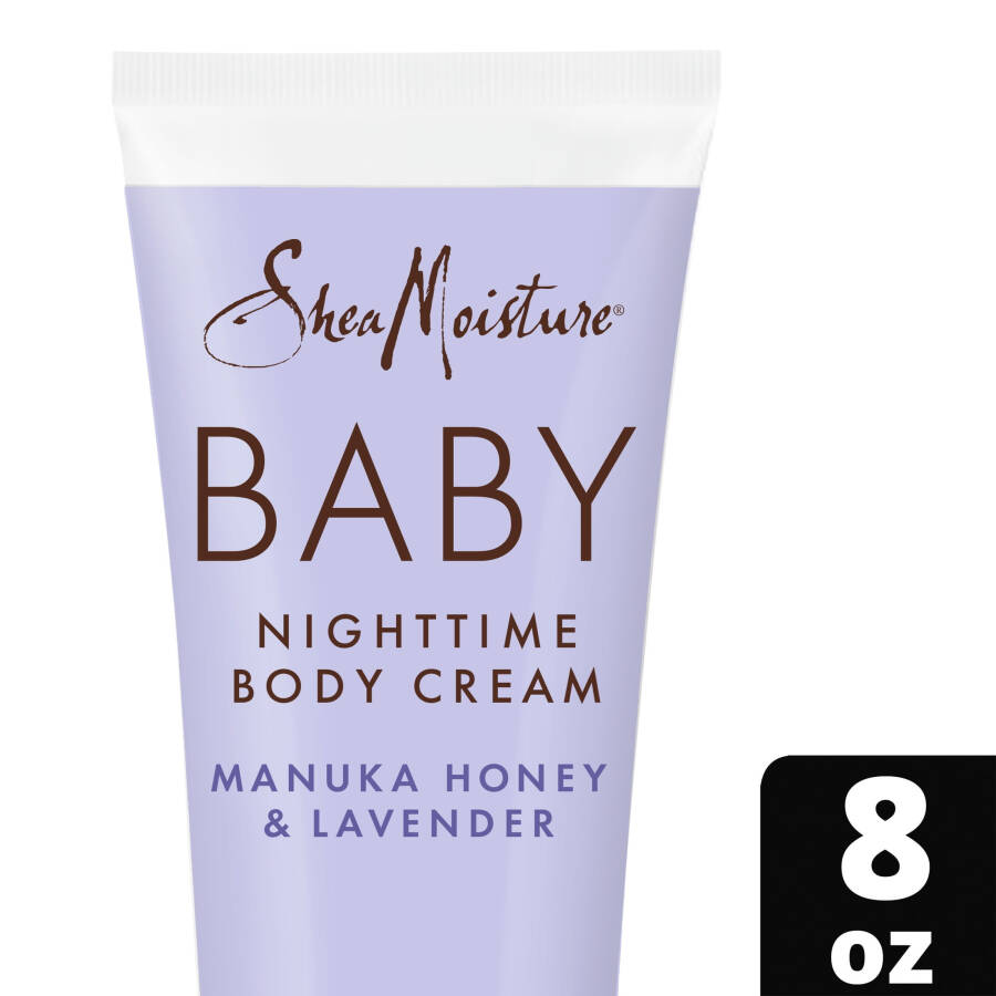 SheaMoisture Baby Gece Vücut Kremi Manuka Balı ve Lavanta, 8 oz - 1