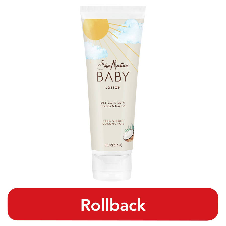 SheaMoisture Baby Lotion 100% Virgin Coconut Oil Clear Skin Moisturizer, 8 oz - 1