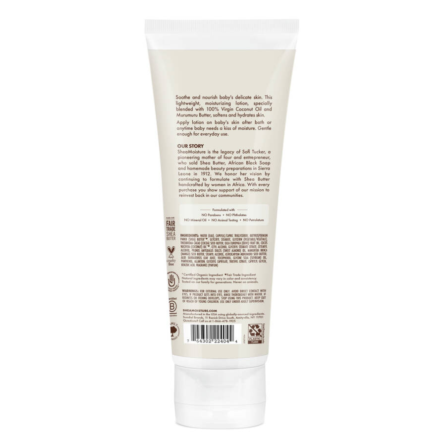 SheaMoisture Bebek Losyonu %100 Saf Hindistan Cevizi Yağı Berrak Cilt Nemlendirici, 8 oz - 5