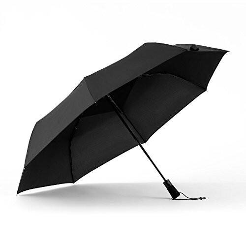 ShedRain WindPro - Vented Auto Open Auto Close Portable Compact Travel Umbrella for Rain and Wind with Teflon, Black - 4