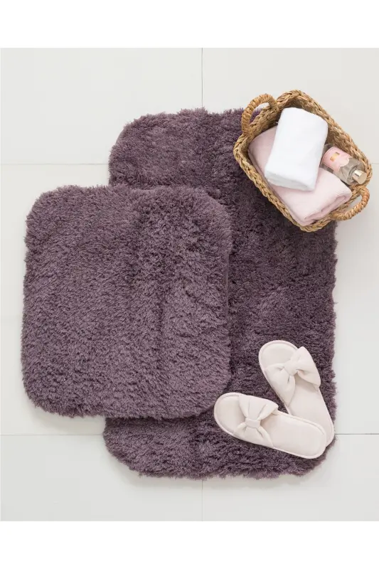 Sheep 2-Piece Bath Mat - Deep Burgundy - MADAME COCO