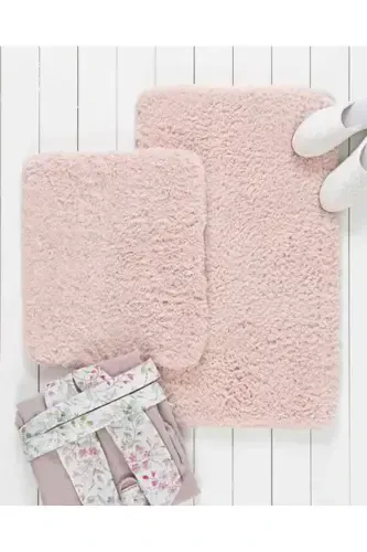 Sheep 2-Piece Bath Mat Set - Powder-Powder - MADAME COCO (1)