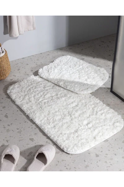 Sheep 2'li Banyo Paspası - Beyaz-BEYAZ - MADAME COCO