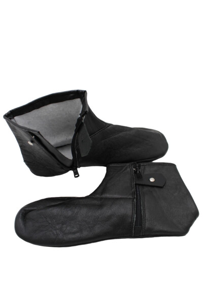 Sheep Skin Plain Leather Boots - 2