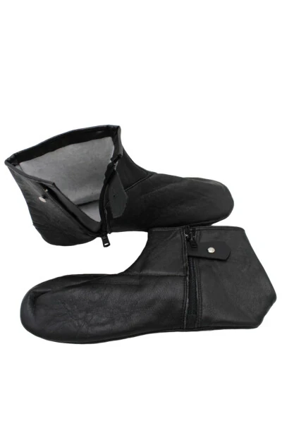 Sheep Skin Plain Leather Boots - MYREAL (1)